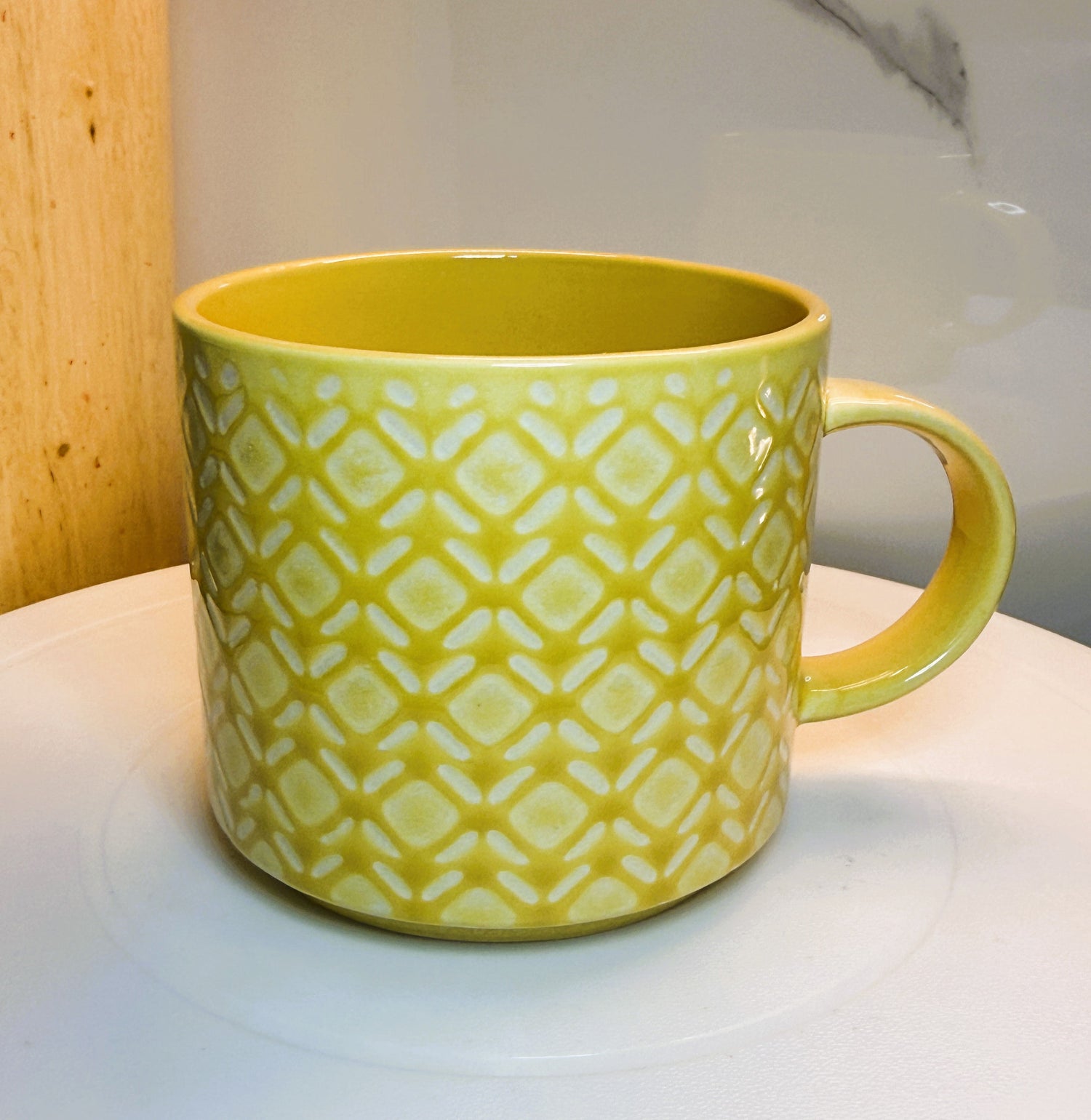Warm-toned ceramic tea mug perfect for cosy evenings and wind-down routines