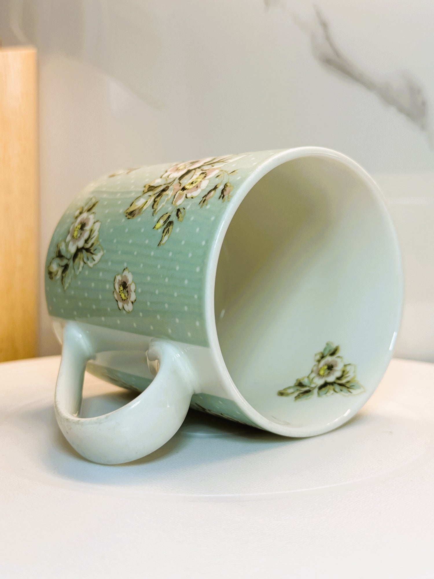 Unique vintage ceramic mug with classic retro charm for coffee or tea