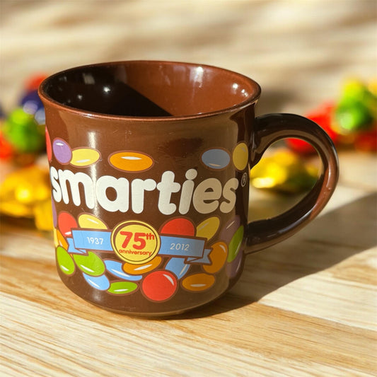 Smarties 75th Anniversary Ceramic Mug – Retro Brown Design