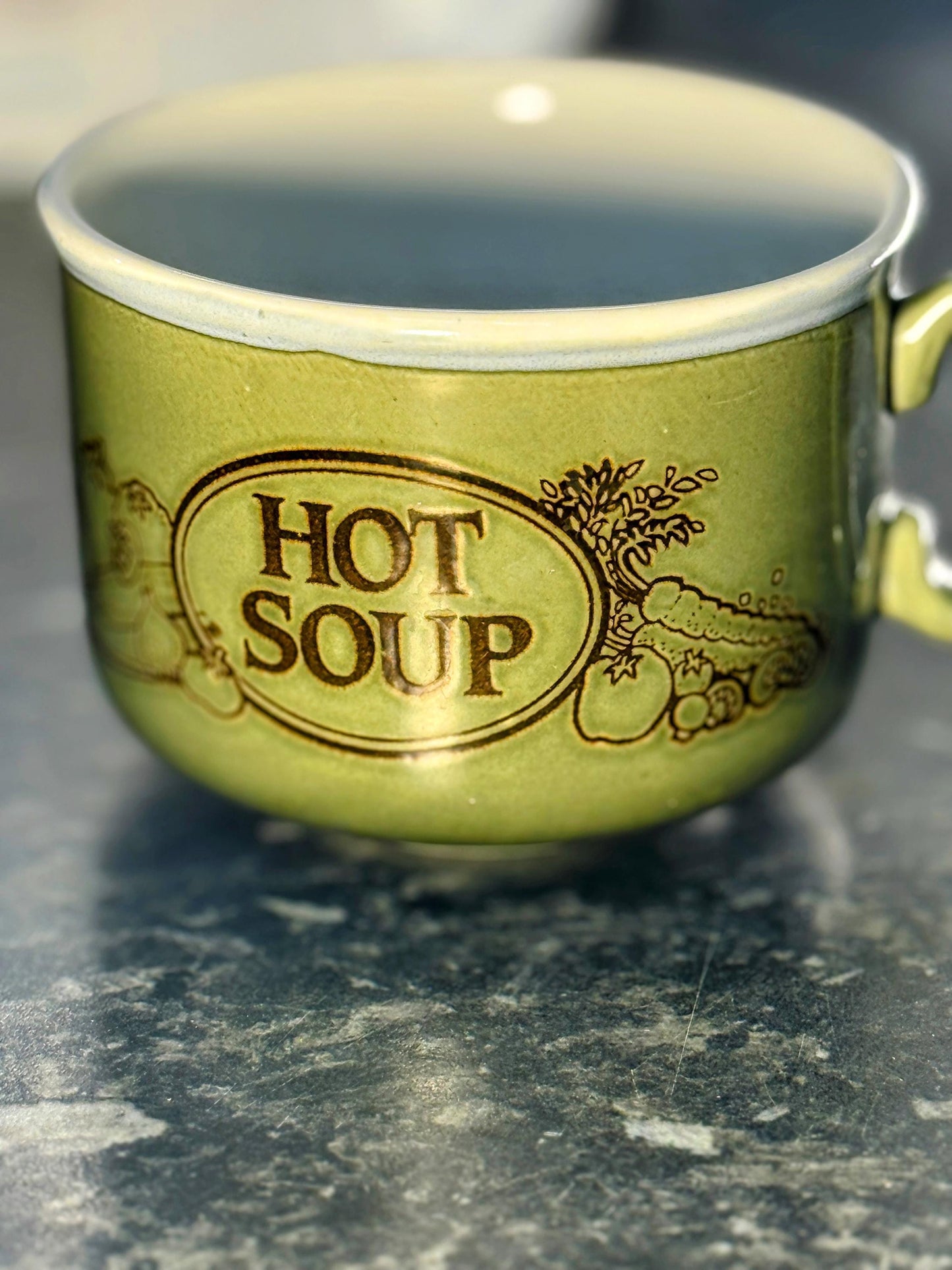 Green Hot Soup Stoneware Mug – Made in England