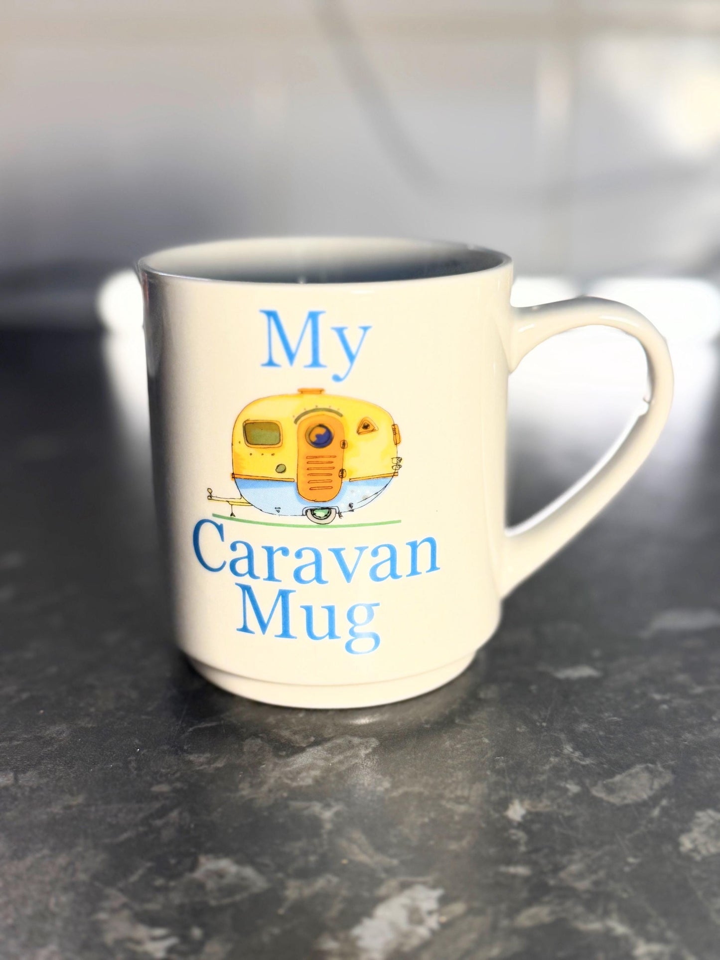 “My Caravan Mug” Novelty Ceramic Mug – Pink or Blue Design