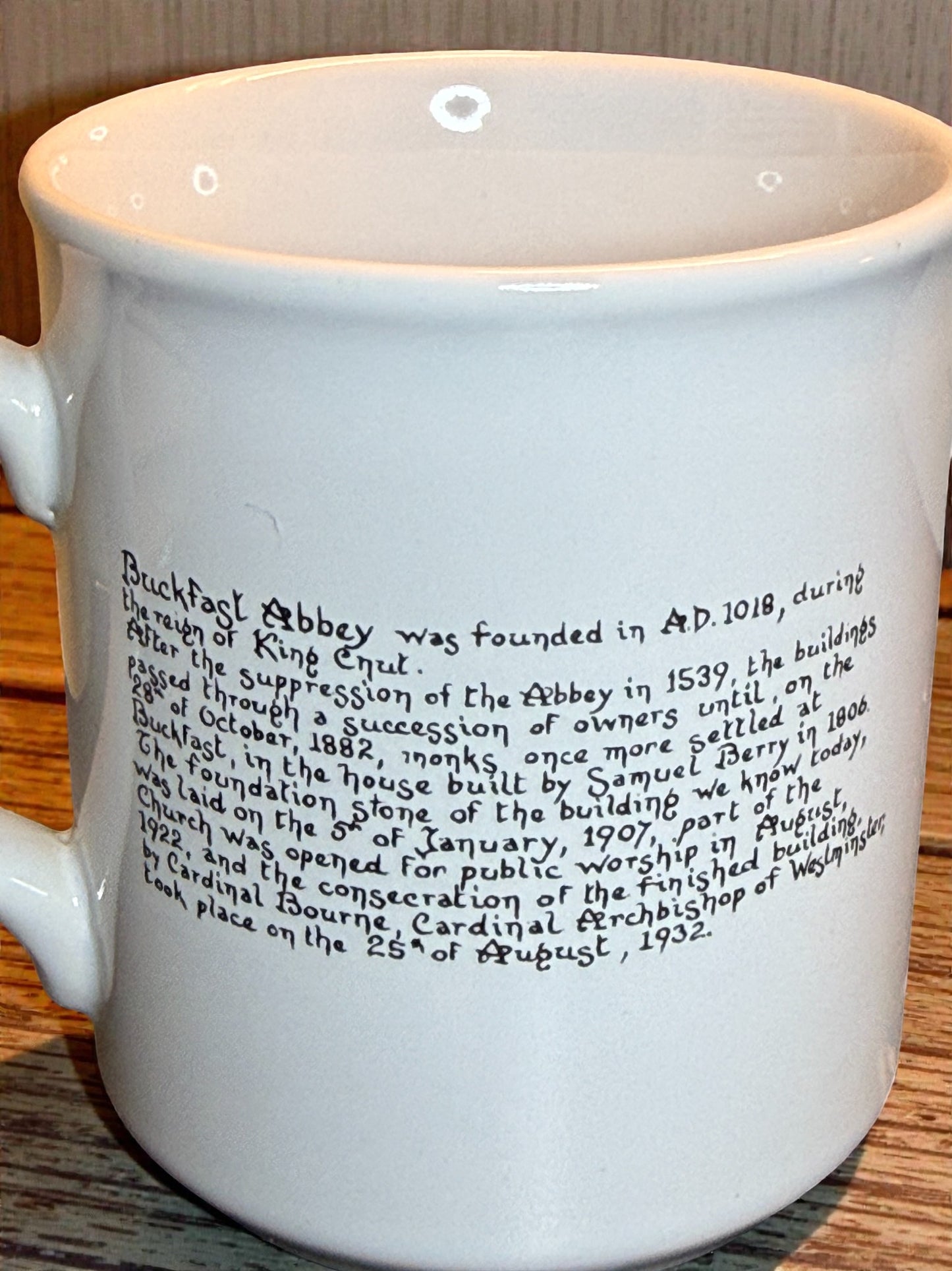 Vintage Buckfast Abbey Ceramic Mug – Goodliffe Neale, Made in England