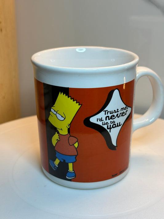 Vintage The Simpsons Bart Simpson Quote Mug – “Trust Me I’d Never Lie to You”