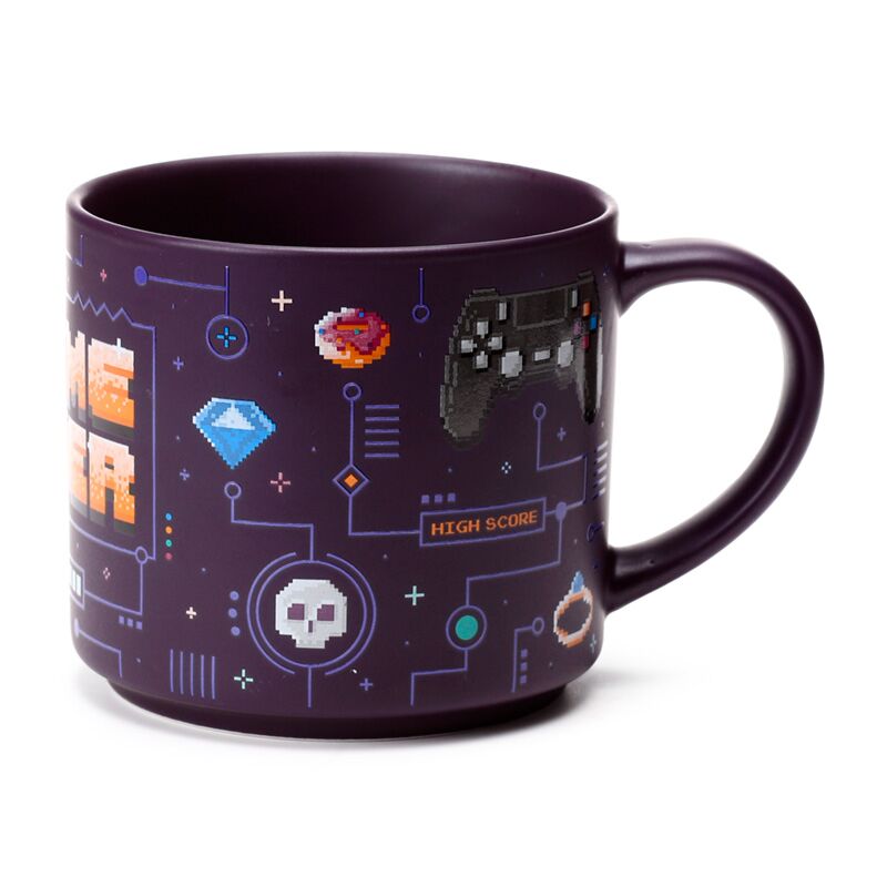 Large Game Over retro gaming porcelain mug