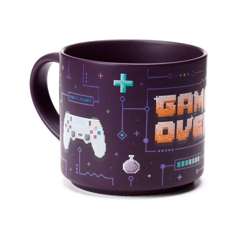 Wraparound pixel art gamer mug design