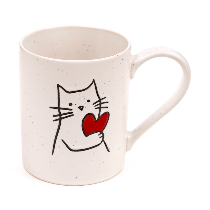 520ml oversized tea cup with cat illustration
