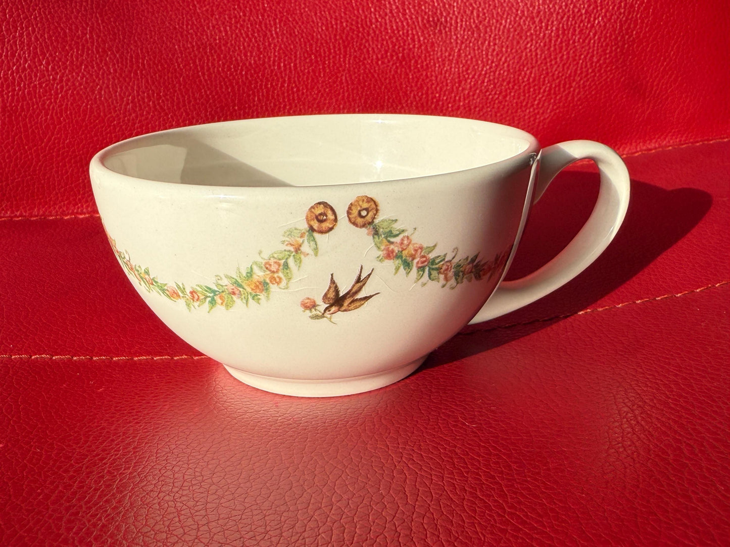 Whittard of Chelsea Swallow Floral Garland Ceramic Mug