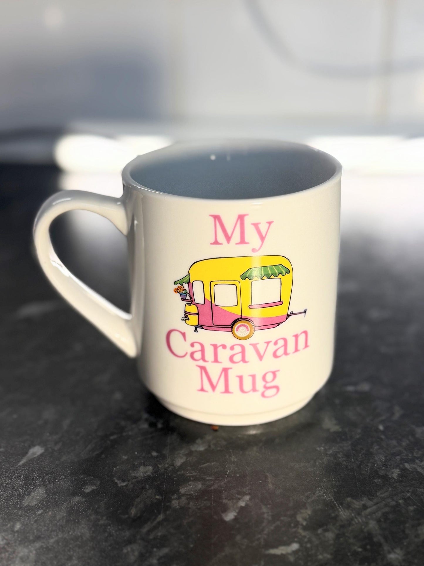 “My Caravan Mug” Novelty Ceramic Mug – Pink or Blue Design