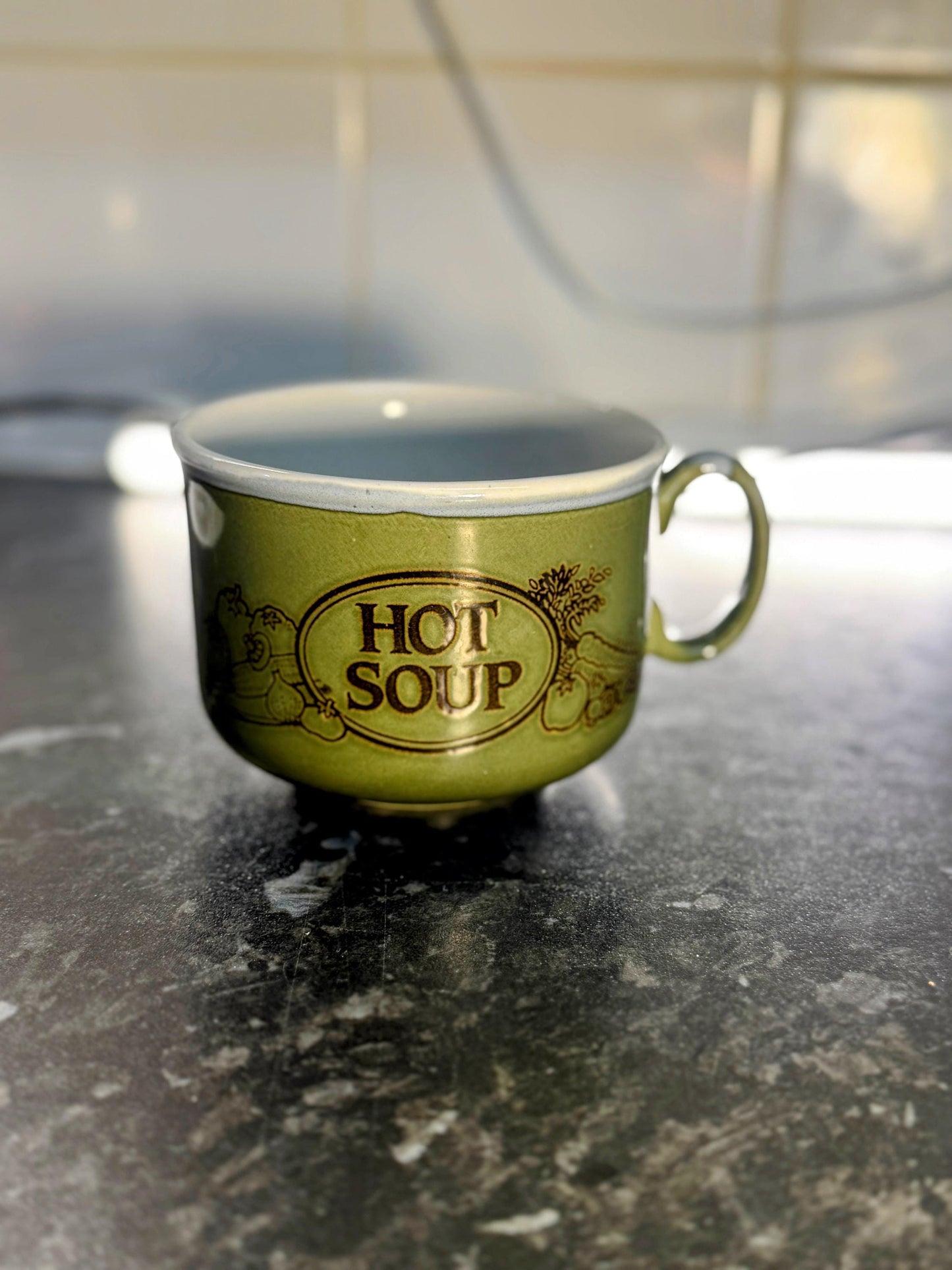 Green Hot Soup Stoneware Mug – Made in England