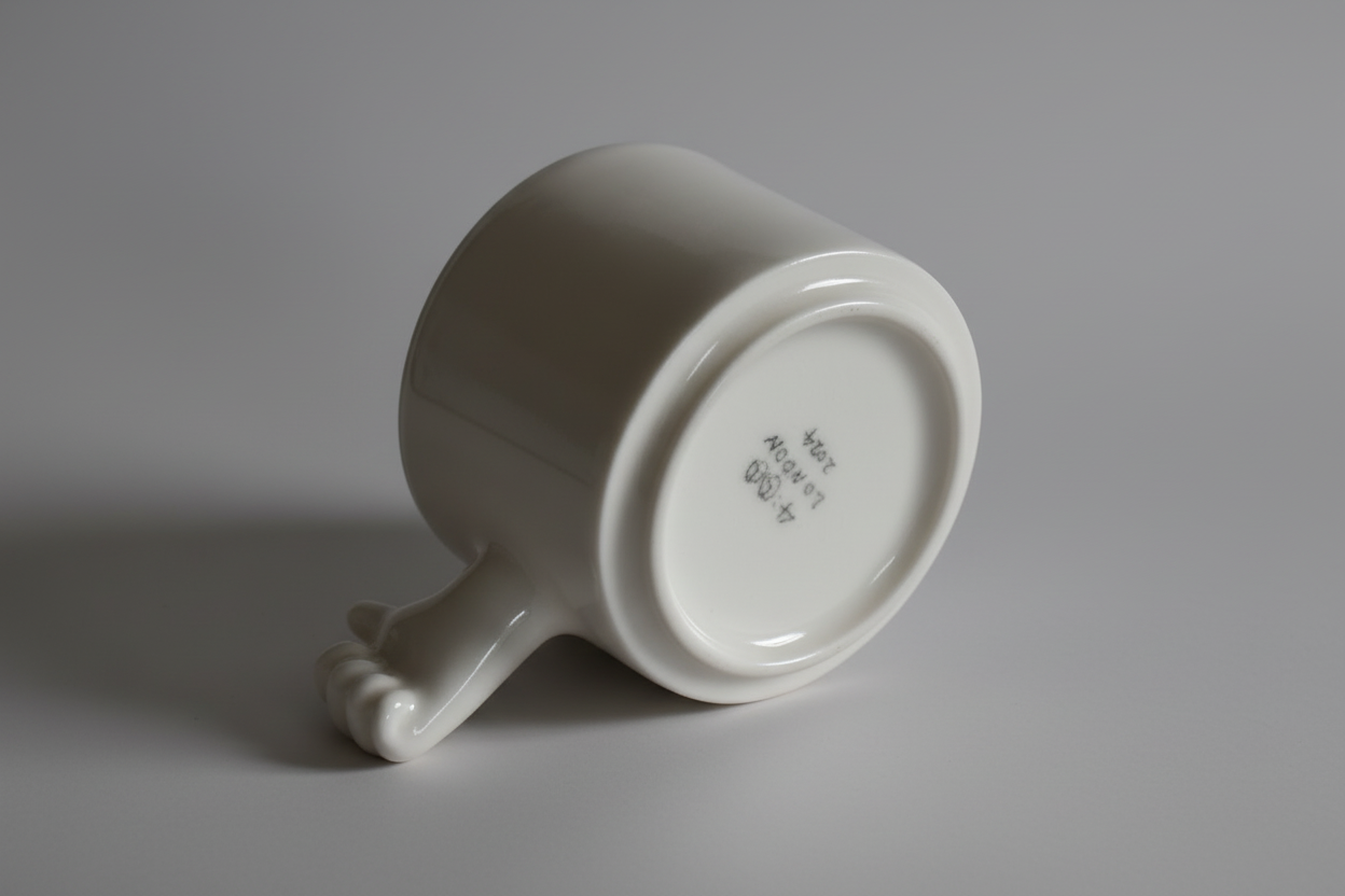 Gesture Ceramic Mug – Handmade Porcelain Coffee Cup（thumb up）