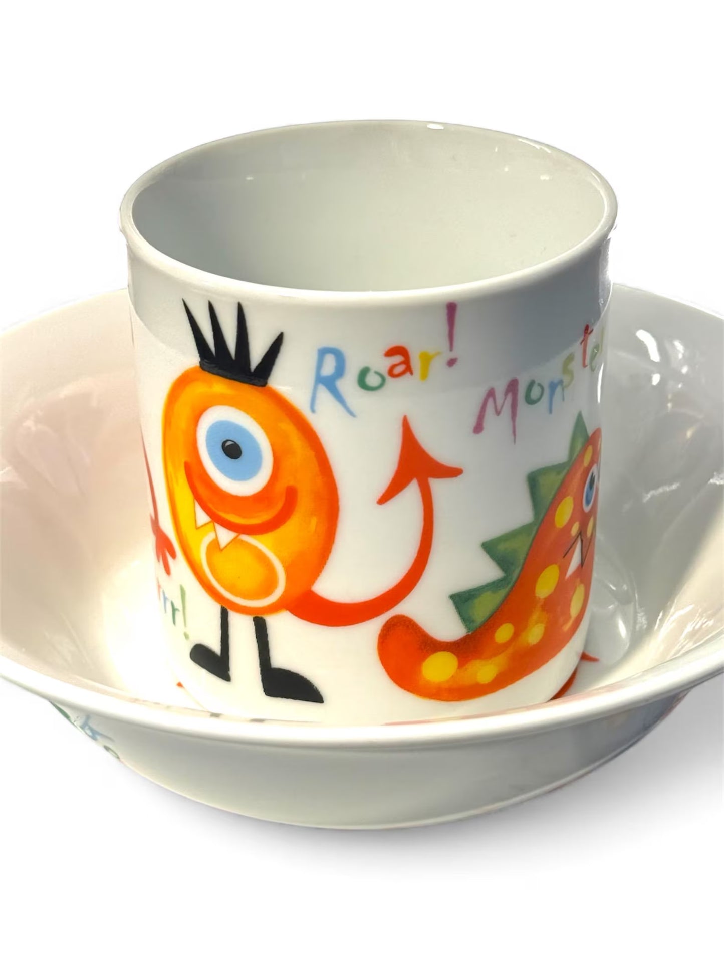 Arthur Wood Monsters Childrens Mug Bowl Plate Set Porcelain
